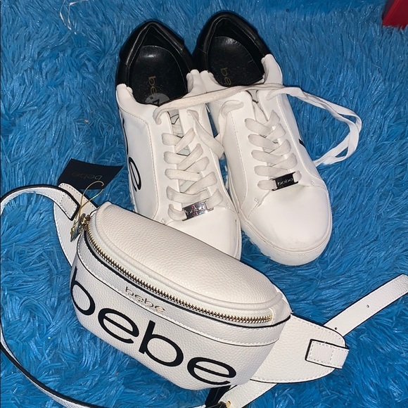 bebe Shoes - Black and white Bebe sneakers and fanny pack